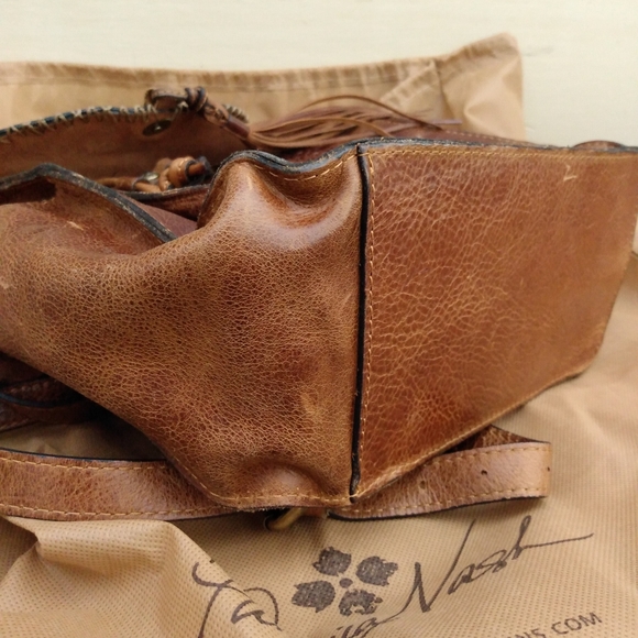 Brown Leather Backpack with Tassel - Picture 7 of 12